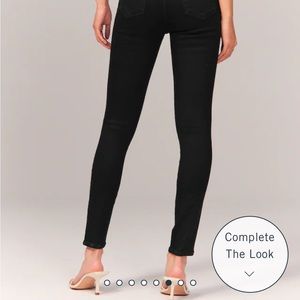 Abercrombie and Fitch black Curve Love High Rise Skinny Jeans size 29/8